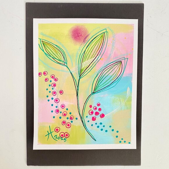 Day Dreamin Original Acrylic Painting 5x7in Frame Ready Wall or Desktop Art - Picture 2 of 4